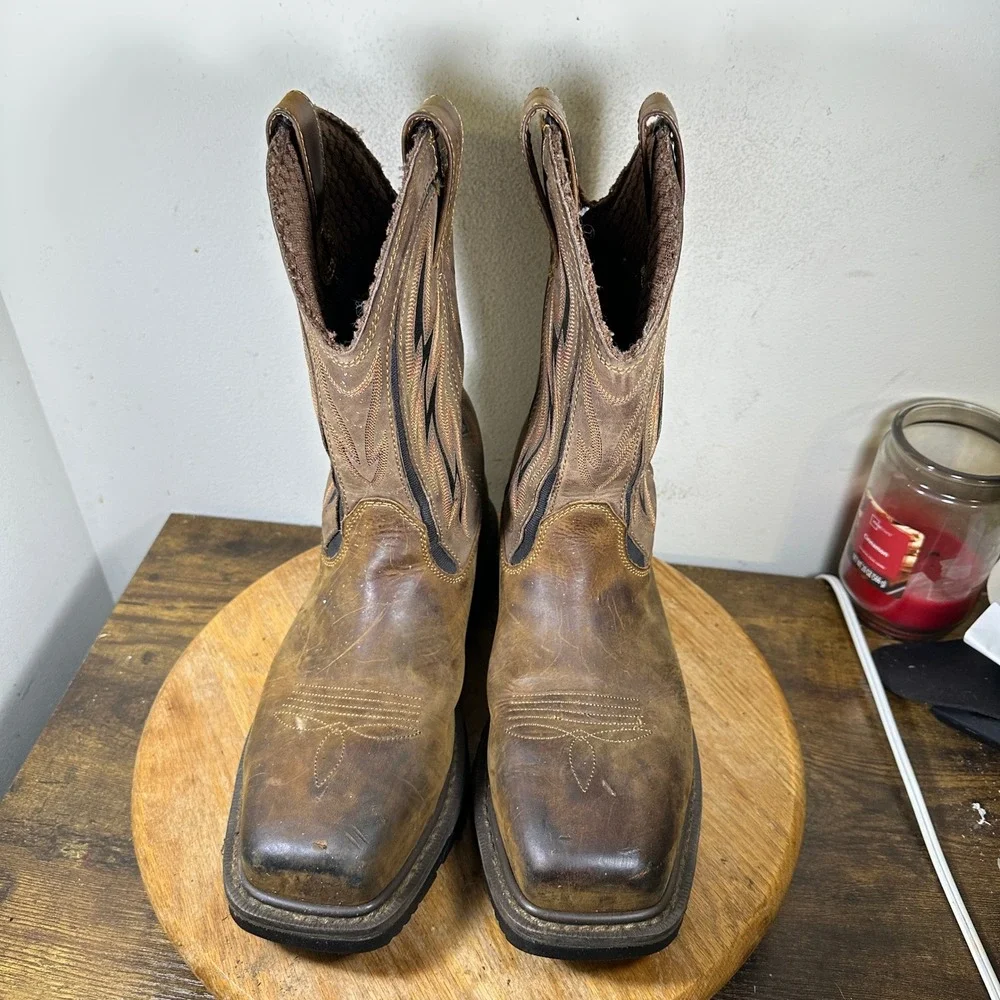 Red Wing Rio Flex 2204 Mens Brown Leather Square Toe Work Boots Size 9 D EH SR